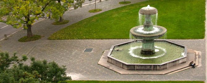 Fountain at Geschwister-Scholl-Platz, Maxvorstadt, Munich